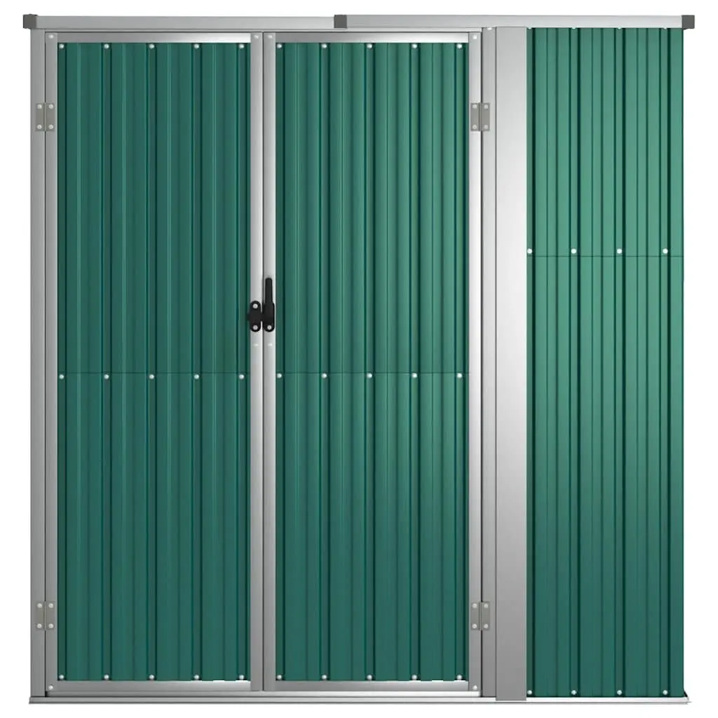 Green Garden Tool Shed Outdoor Storage Galvanised Steel Frame 161x89x161 cm