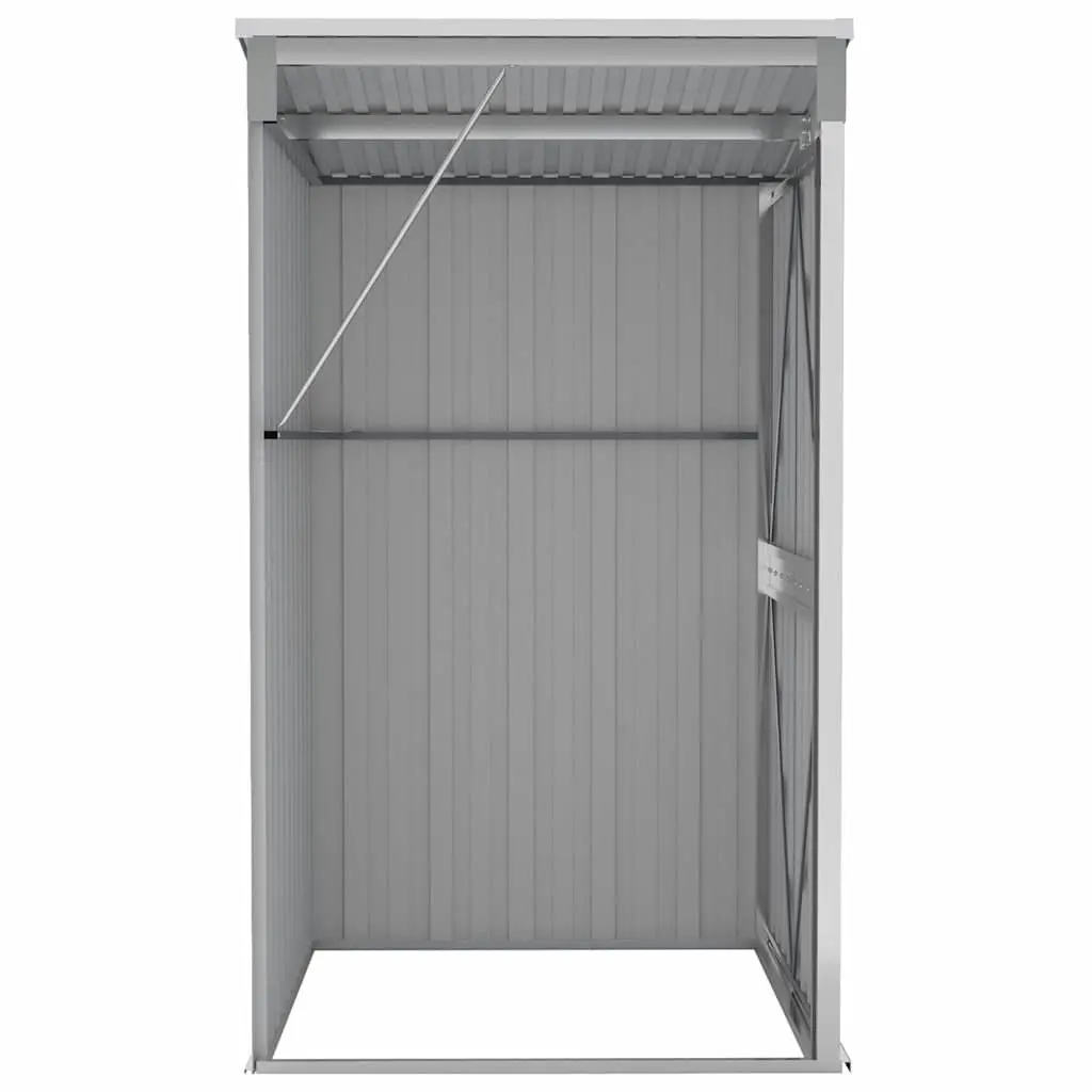 Wall-mounted Garden Shed Grey 118x100x178cm Galvanised Steel Storage House
