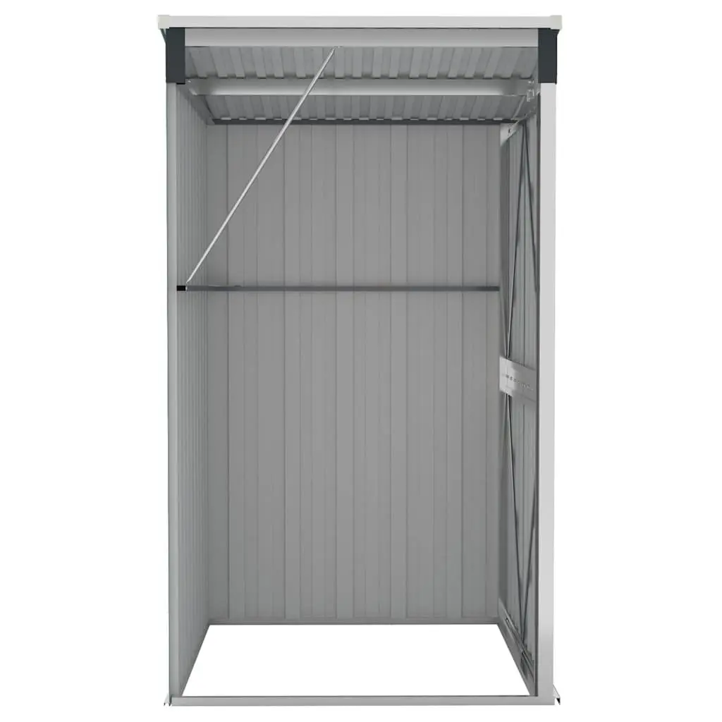 Wall-mounted Garden Shed Anthracite Steel Durable Tool Storage with Double Opening Doors