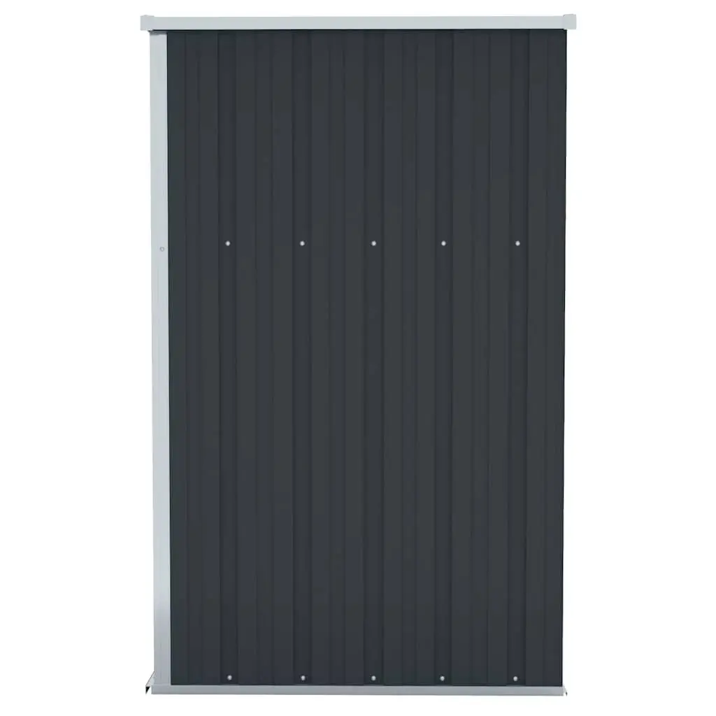 Wall-mounted Garden Shed Anthracite Steel Durable Tool Storage with Double Opening Doors