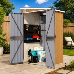 Compact Wall-mounted Garden Shed for Efficient Storage