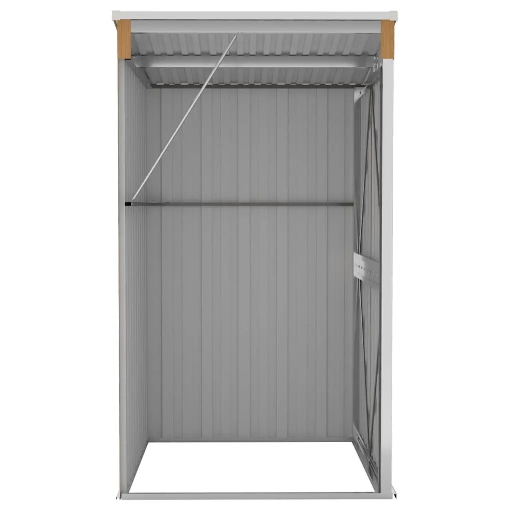 Wall-mounted Garden Shed Brown Outdoor Storage House Galvanised Steel