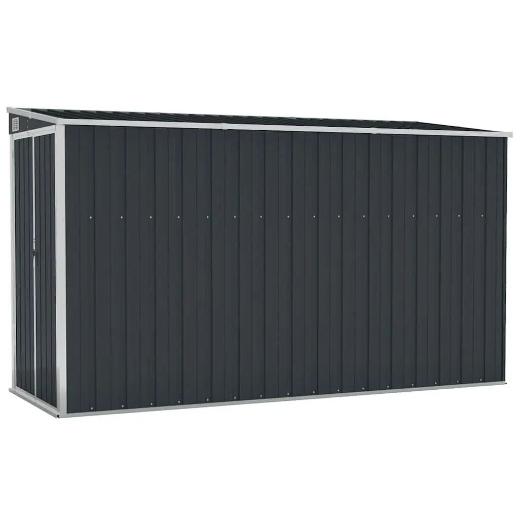 Wall-mounted Garden Shed Anthracite Outdoor Storage Galvanised Steel
