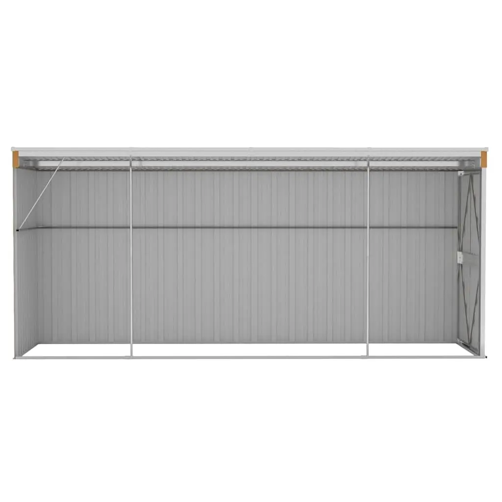 Garden Shed Brown Wall-mounted Galvanised Steel Double Door Outdoor Storage