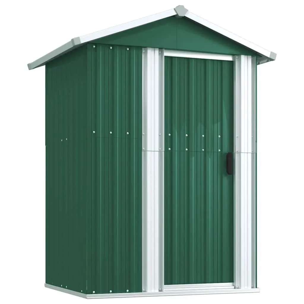 Garden Shed Green 126x97.5x177cm Galvanised Steel Outdoor Storage Tool Equipment