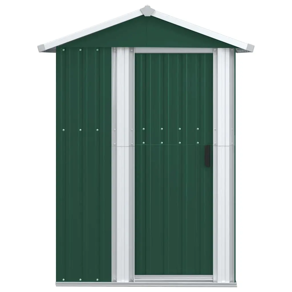 Garden Shed Green 126x97.5x177cm Galvanised Steel Outdoor Storage Tool Equipment