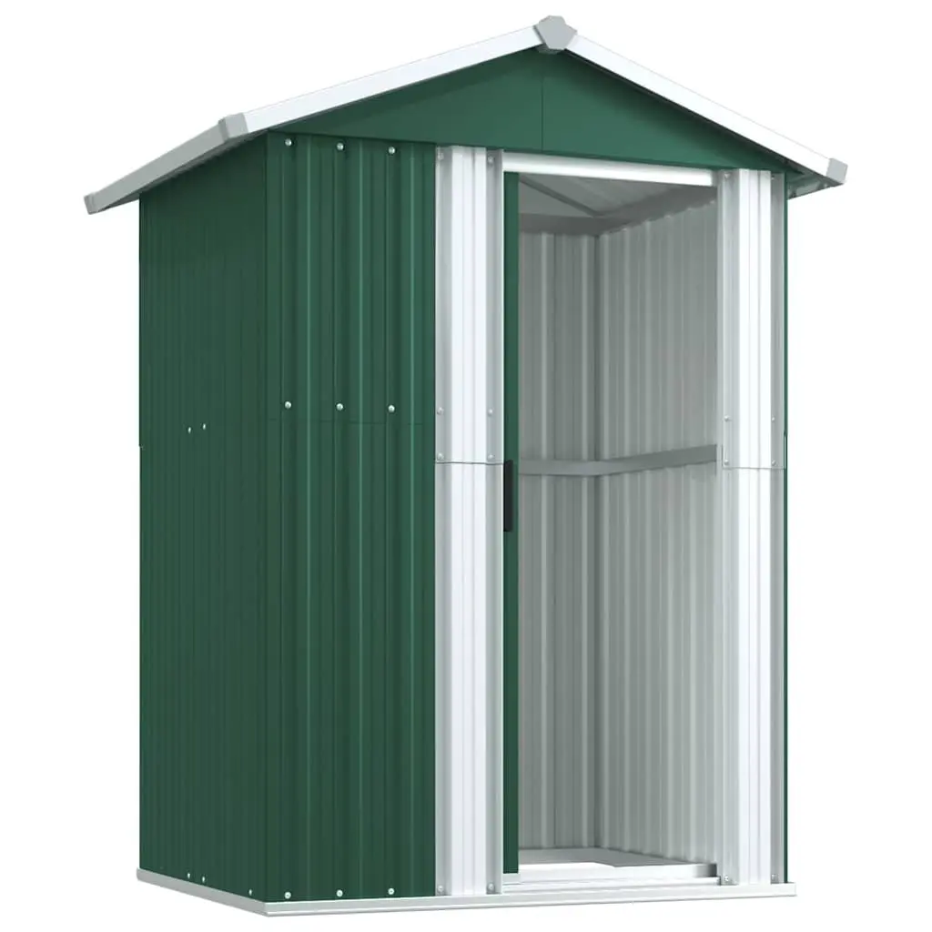 Garden Shed Green 126x97.5x177cm Galvanised Steel Outdoor Storage Tool Equipment