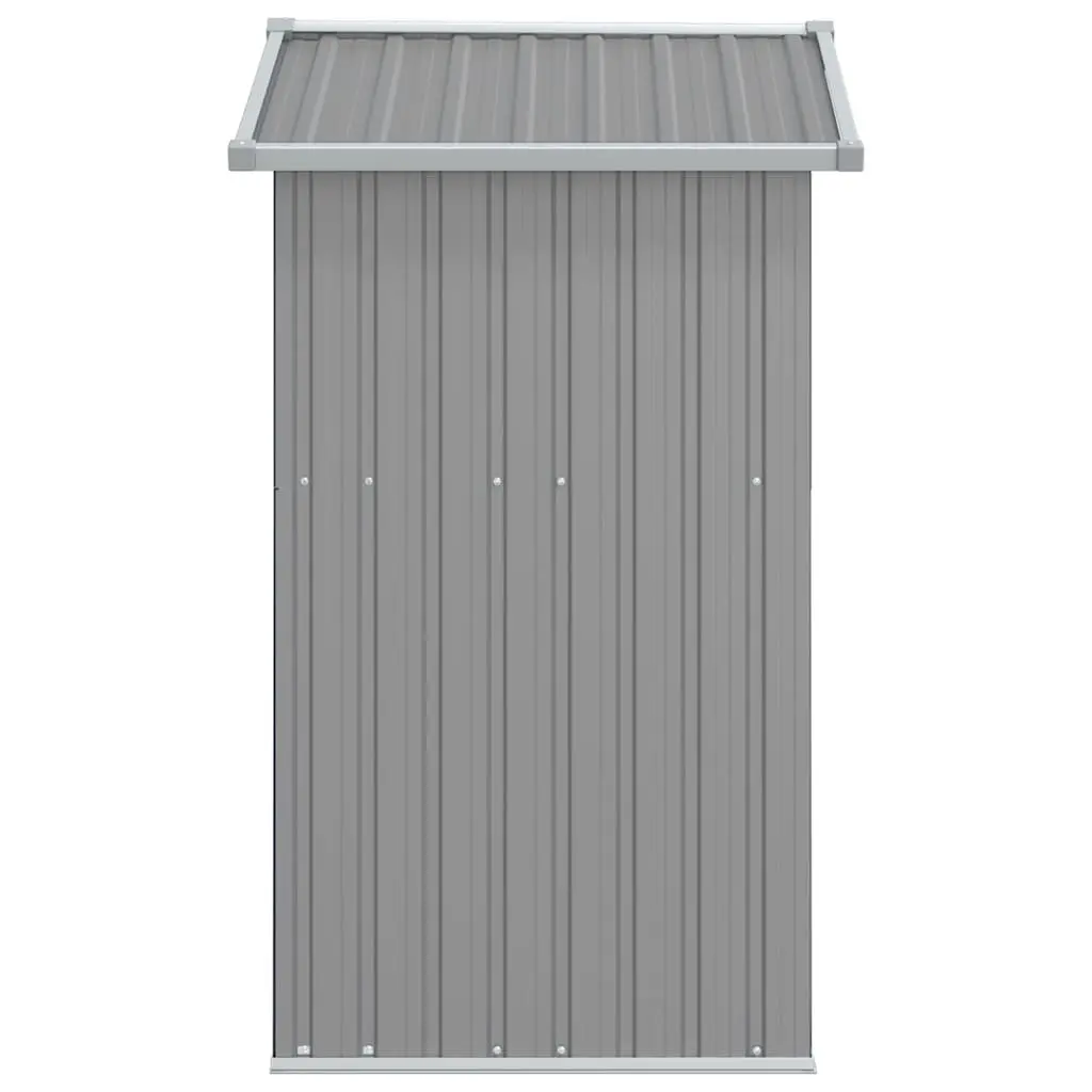 Outdoor Storage Shed Galvanised Steel Grey 126x97.5x177cm Spacious Tool House