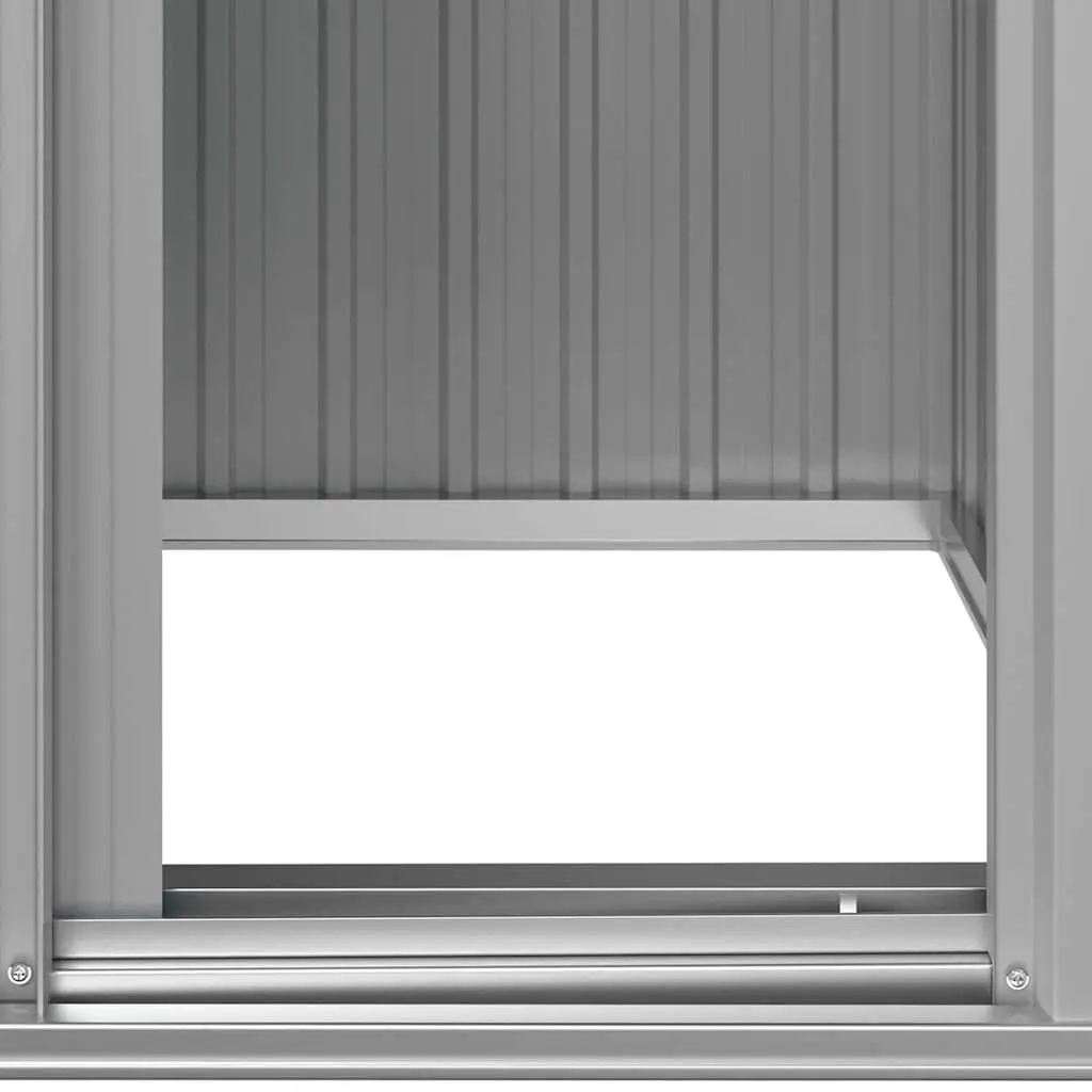 Outdoor Storage Shed Galvanised Steel Grey 126x97.5x177cm Spacious Tool House