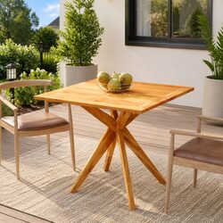 Garden Table 85x85x75 cm - Solid Acacia Wood Quality
