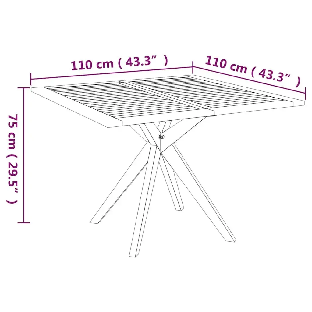 Garden Table Made of Solid Acacia Wood