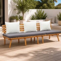 Compact Outdoor Lounger Day Bed 200x65cm