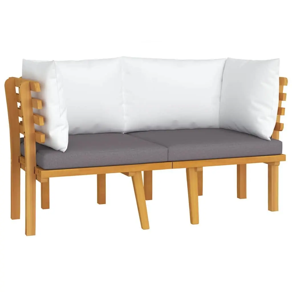 2-Seater Outdoor Garden Sofa with Cushions Patio Lounge Seating Grey