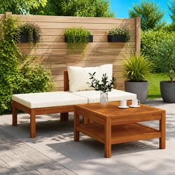 3-Piece Lounge Set for Outdoors