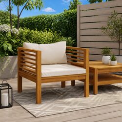 Sturdy Garden Chair with Cushions for Outdoor Comfort