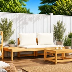 Garden Bench with Table