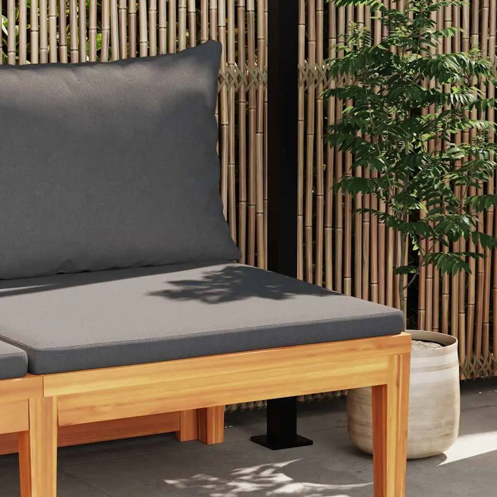 Garden Bench with Table and Cushions