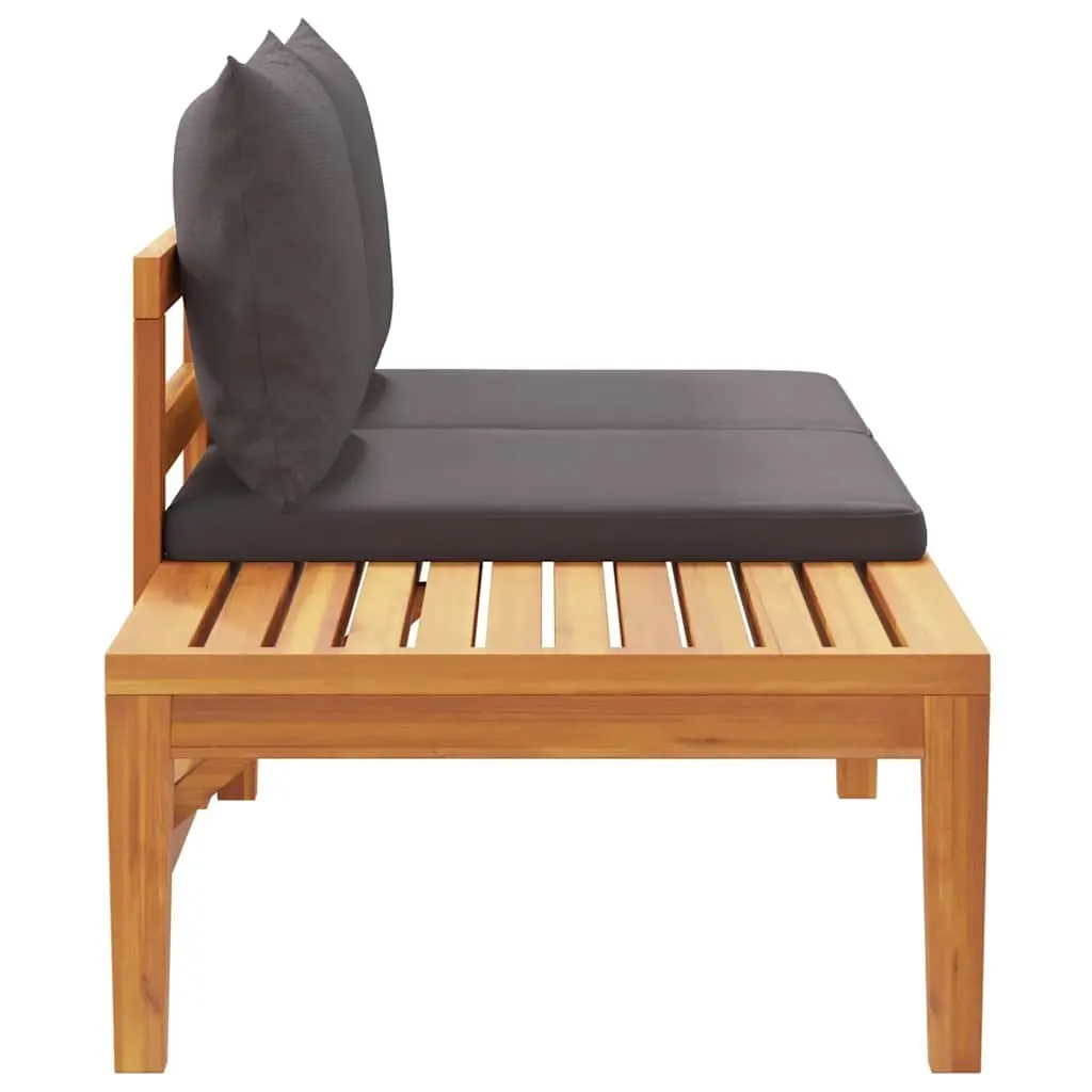 Garden Bench with Table and Cushions