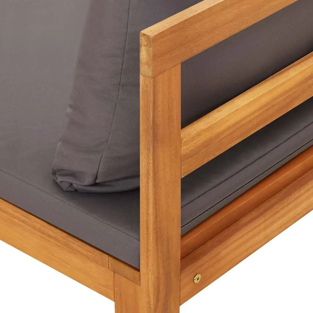 Garden Bench with Table and Cushions