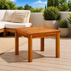 Solid Acacia Wood Garden Coffee Table 45x45x36cm Outdoor Patio Furniture Brown
