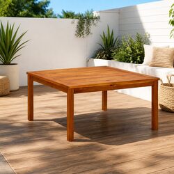Sturdy Acacia Wood Outdoor Coffee Table 85x85 cm