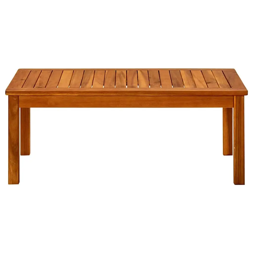 Garden Coffee Table Outdoor Furniture Patio Acacia Wood Slatted Design Brown