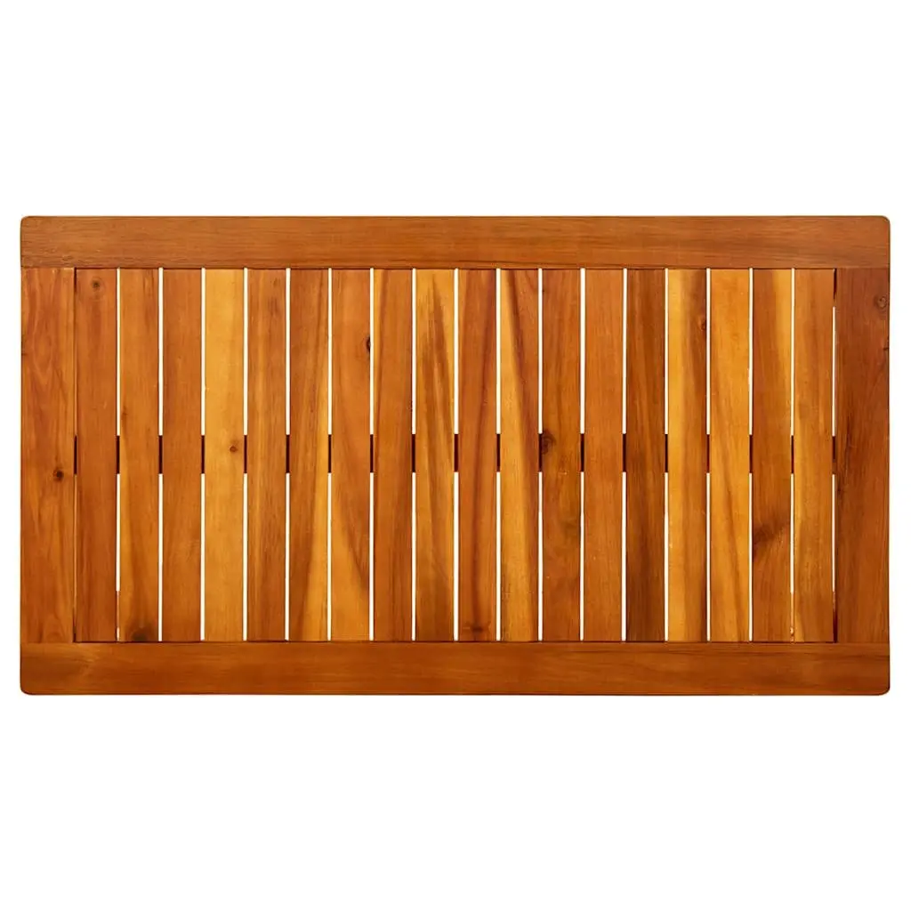 Garden Coffee Table Outdoor Furniture Patio Acacia Wood Slatted Design Brown