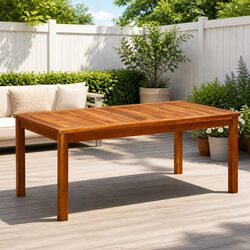 Concise Solid Wood Outdoor Coffee Table Details