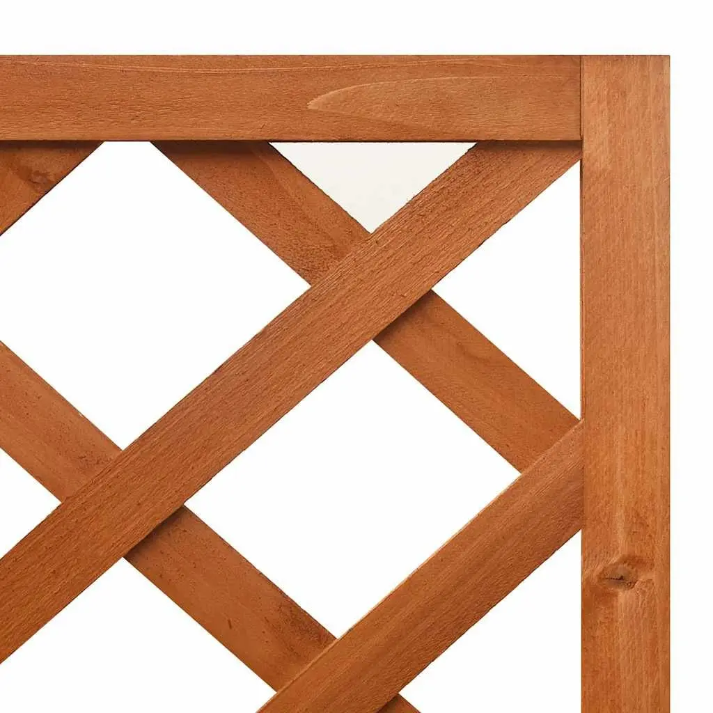 Corner Trellis Planter Brown 40x40x150 cm Fir Wood Integrated Climbing Support