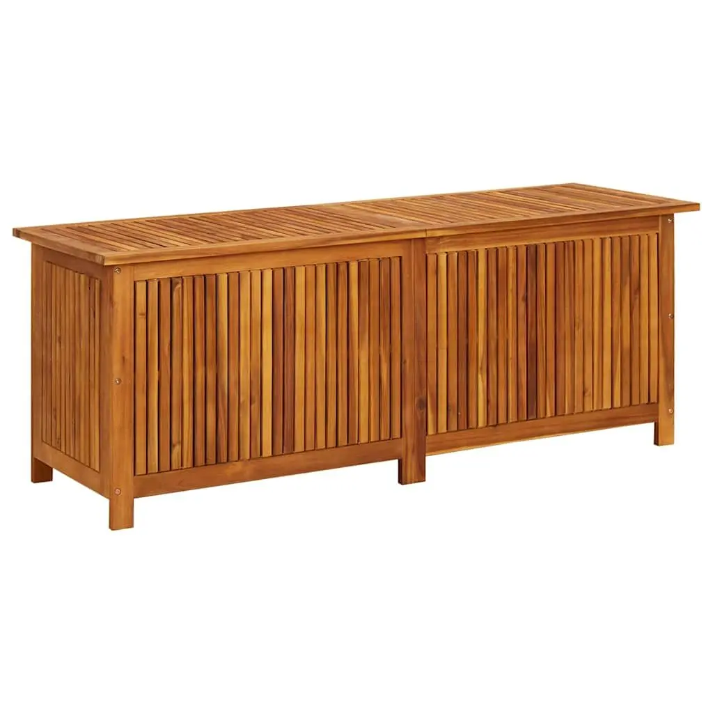 Wooden Storage Box Brown 150x50x58 cm Outdoor Durable Garden Bench Container Chest