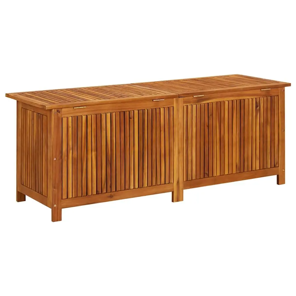 Wooden Storage Box Brown 150x50x58 cm Outdoor Durable Garden Bench Container Chest