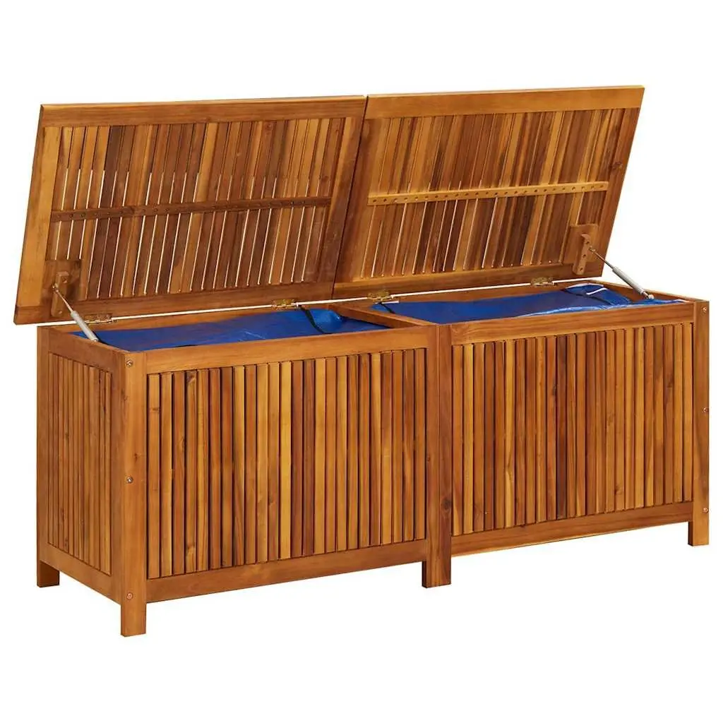 Wooden Storage Box Brown 150x50x58 cm Outdoor Durable Garden Bench Container Chest