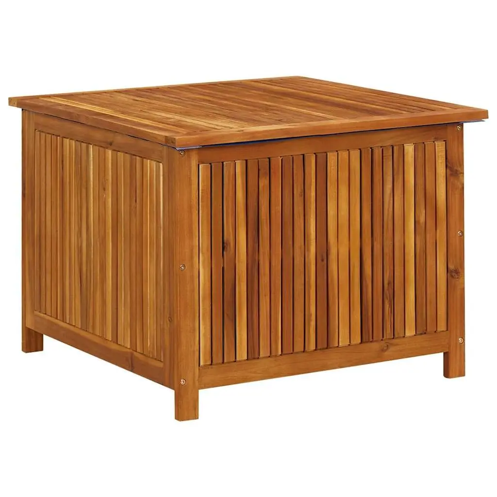 Garden Storage Box 75x75x58cm Solid Wood Outdoor Cushion Pillow Container Brown