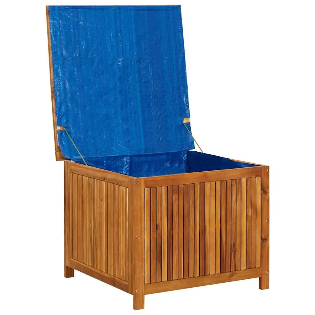Garden Storage Box 75x75x58cm Solid Wood Outdoor Cushion Pillow Container Brown