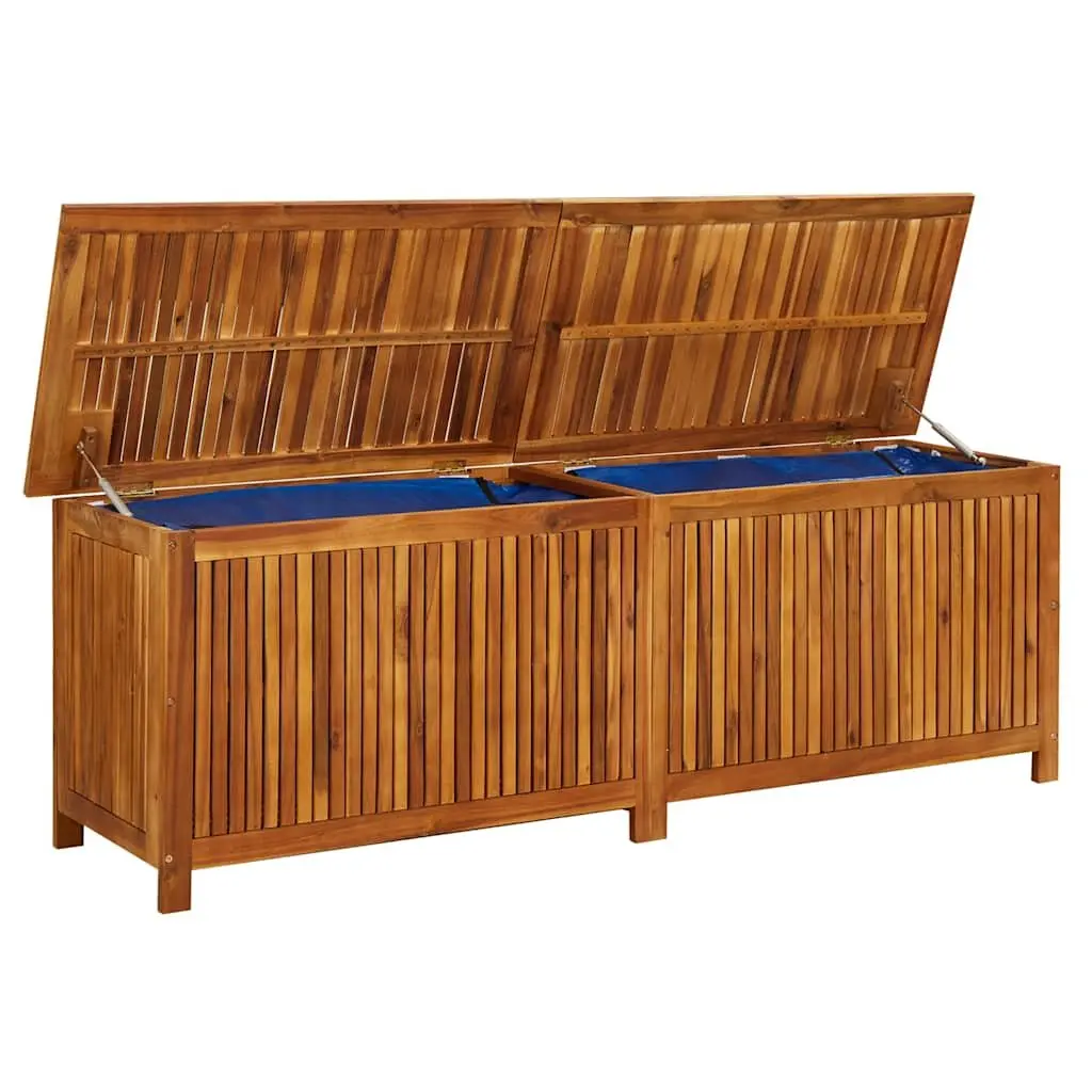 Garden Storage Box 175x50x58 cm Solid Wood Outdoor Furniture Cushion Pillow