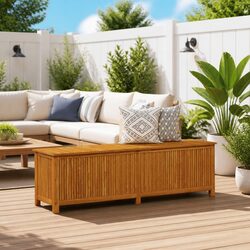 Compact Garden Storage Box 200x50x58 cm for Outdoors