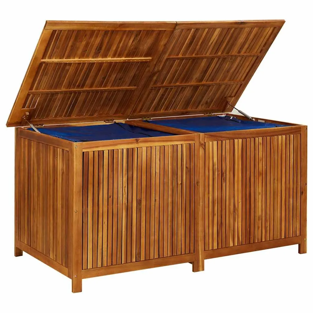 Garden Storage Box 150x80x75 cm Outdoor Wooden Furniture Chest Acacia Cushion