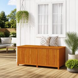 Acacia Wood Garden Storage Box – Durable and Stylish