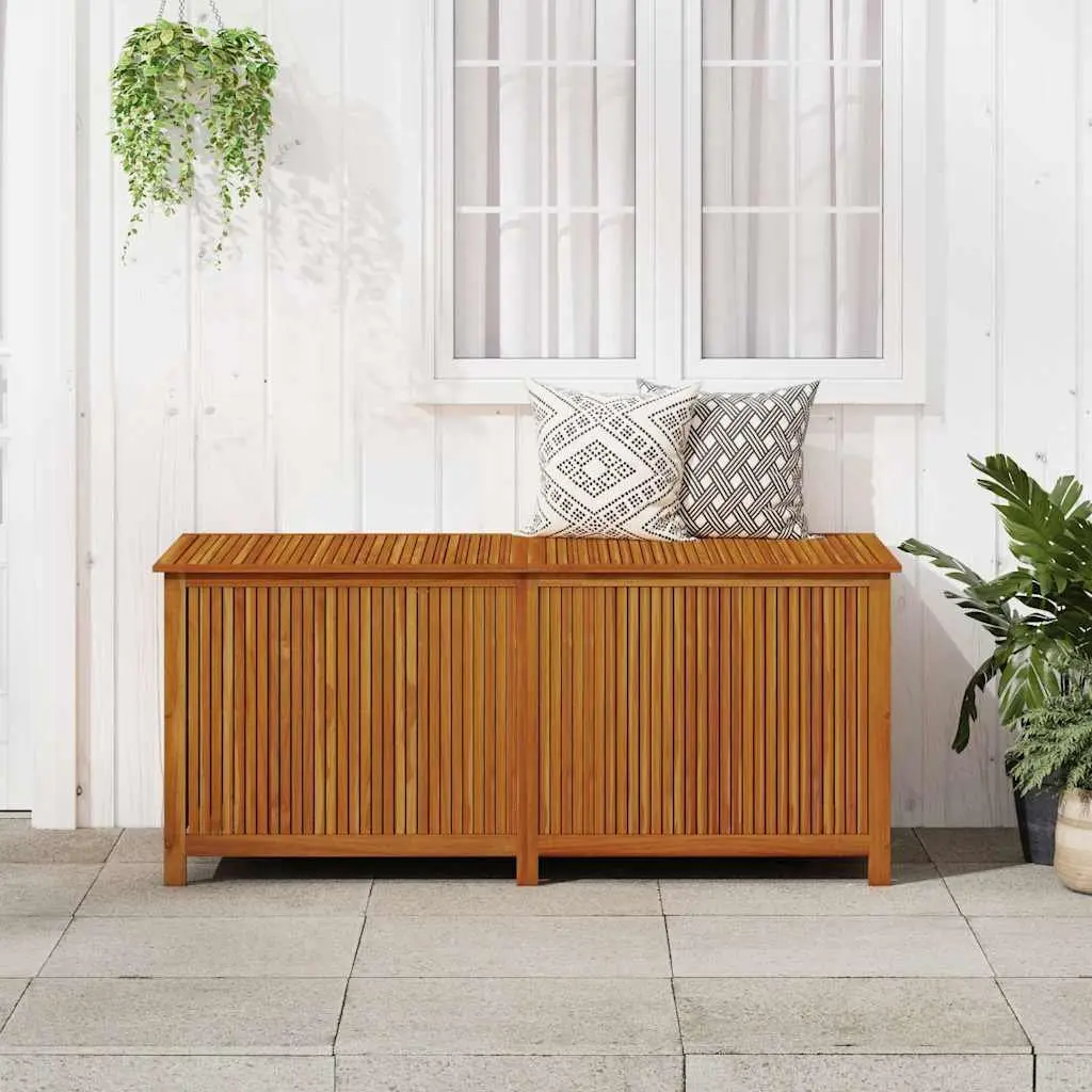 Garden Storage Box 175x80x75 cm Solid Acacia Wood Outdoor Cushion Pillow Chest