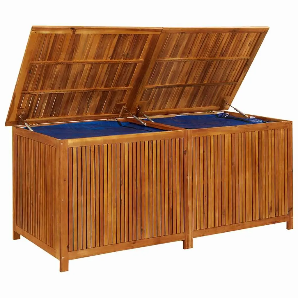 Garden Storage Box 175x80x75 cm Solid Acacia Wood Outdoor Cushion Pillow Chest