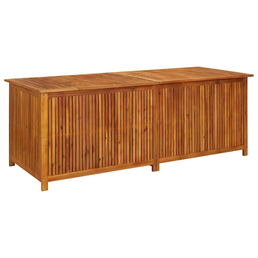 Garden Storage Box Brown 200x80x75 cm Solid Acacia Wood Water-Resistant Interior Bag