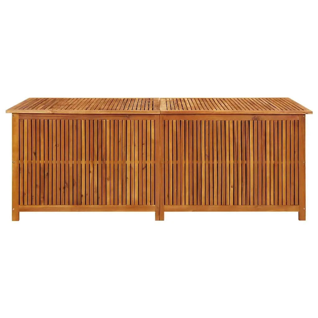 Garden Storage Box Brown 200x80x75 cm Solid Acacia Wood Water-Resistant Interior Bag