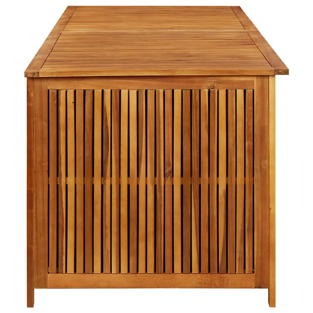Garden Storage Box Brown 200x80x75 cm Solid Acacia Wood Water-Resistant Interior Bag