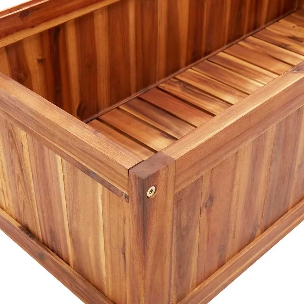 Raised Garden Bed Brown 85 x 38 x 150 cm with Trellis for Climbing Plants and Flowers