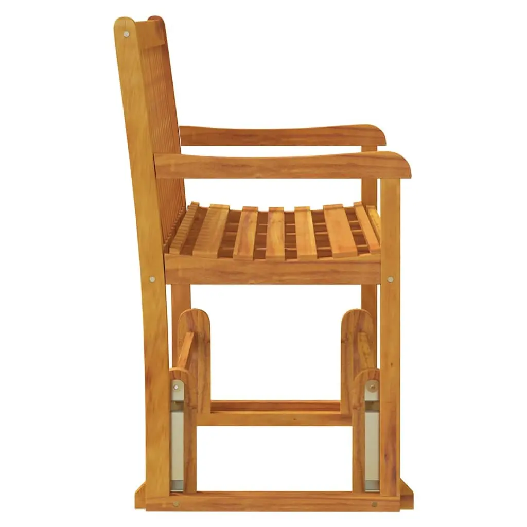 Outdoor Swing Bench Brown 110cm Solid Acacia Wood Rocking Glider