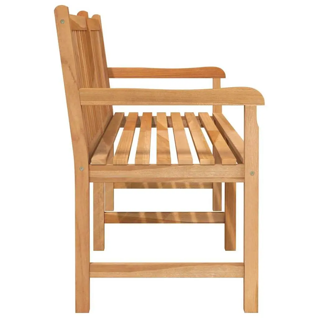 Garden Bench Brown 150cm Solid Teak Wood Outdoor Seating Furniture