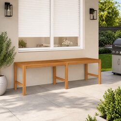 Outdoor Garden Bench 150cm Teak Wood Seating Furniture Patio Deck Backyard