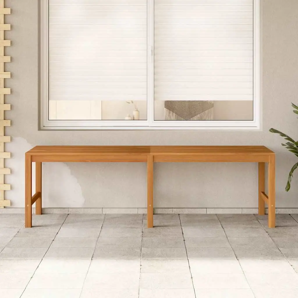 Outdoor Garden Bench Brown 150cm Solid Teak Wood Weather Resistant Furniture