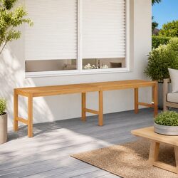 Compact 180cm Teak Wood Garden Bench - Functional Design