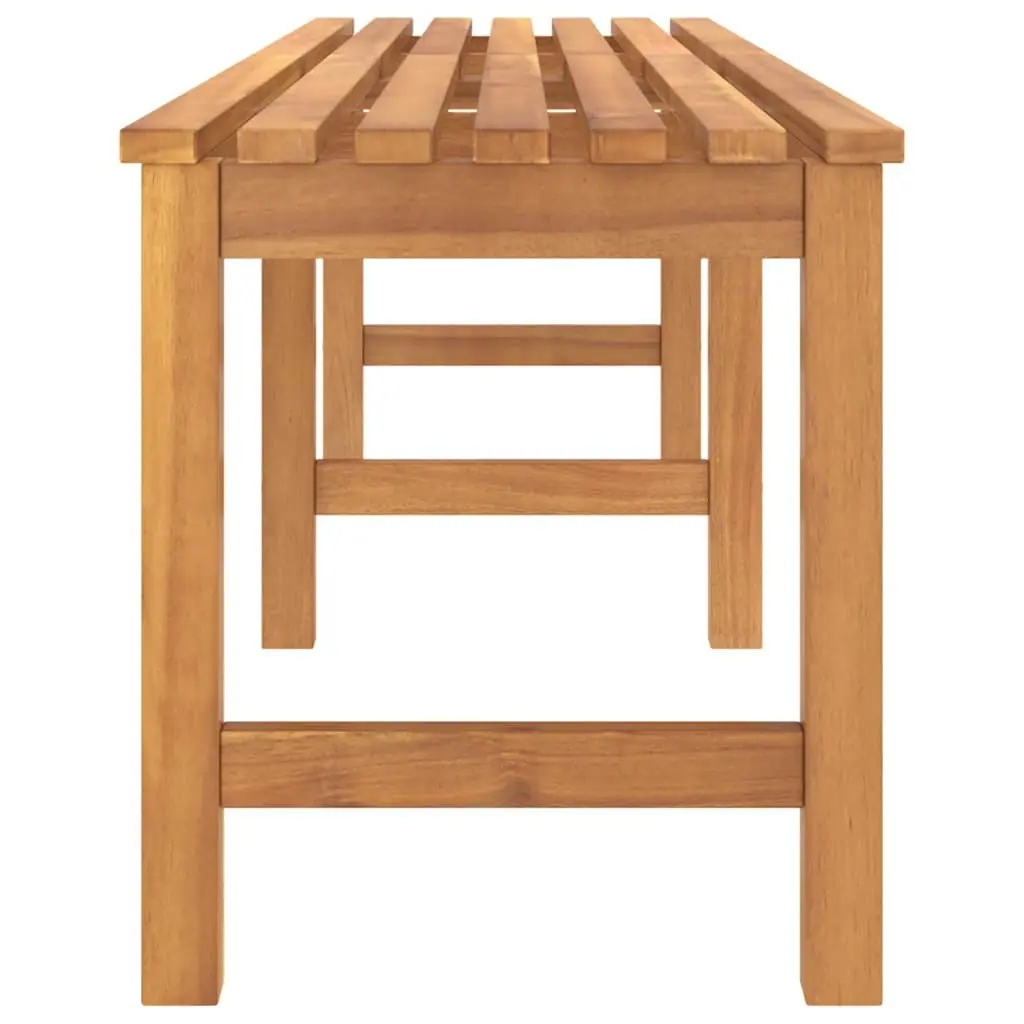 Teak Wood Outdoor Garden Bench Brown 180cm Weather-Resistant Smooth Finish